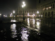 High waters flood a piazza in Venice. A new study finds that the city and its surrounding lagoon are still subsiding, compounding the effect of sea level rise. Credit: Paolo da Reggio, via Wikimedia Commons Download the high resolution image.