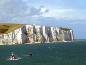 The White Cliffs of Dover have been a symbol of England at least since Roman times. New research is teaching scientists more about how this great structure came to be. Credit: Immanuel Giel, CC by 3.0 via Wikimedia Commons. 
