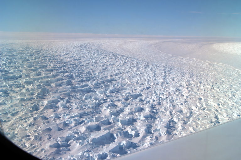 Researchers are concerned that the unique topography beneath East Antarctica’s Denman Glacier could make it even more susceptible to climate-driven collapse. Credit: NASA. 