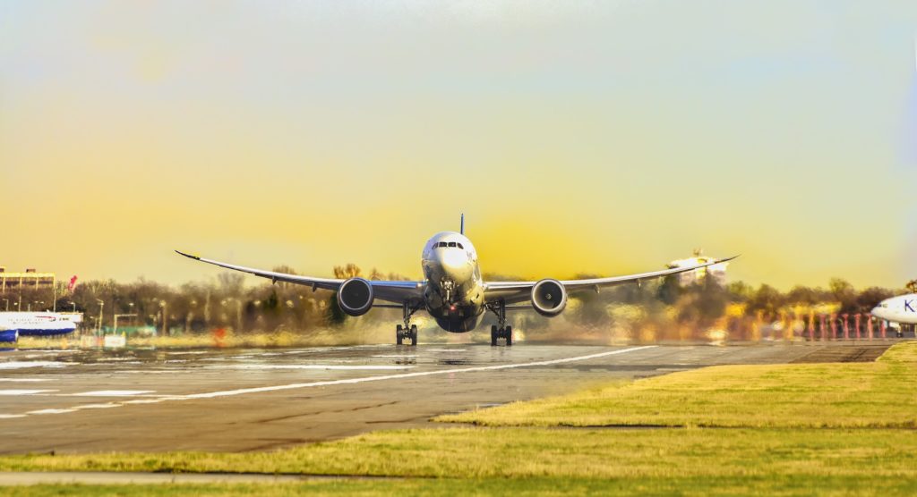 A commercial airplane on a runway. Credit: Image by Bilal EL-Daou from Pixabay. 