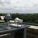 solar radation measuring instruments on a roof
