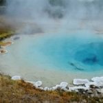 steaming hot spring