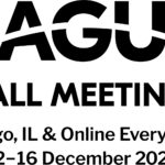 AGU Fall Meeting 2022 square vertical logo black on white