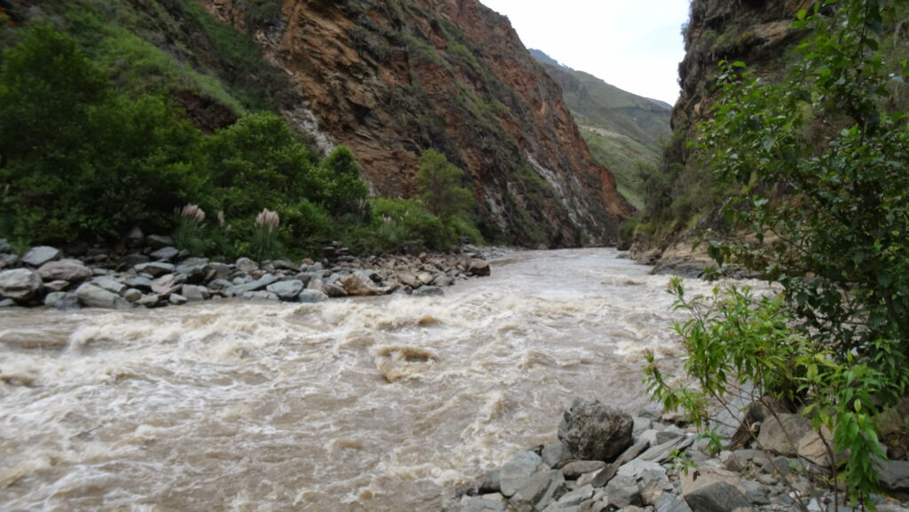 A river flowing through a gorge.