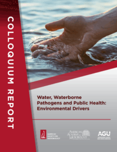 Colloquium report cover for Water, Waterborne Pathogens and Public Health: Environmental Drivers 
